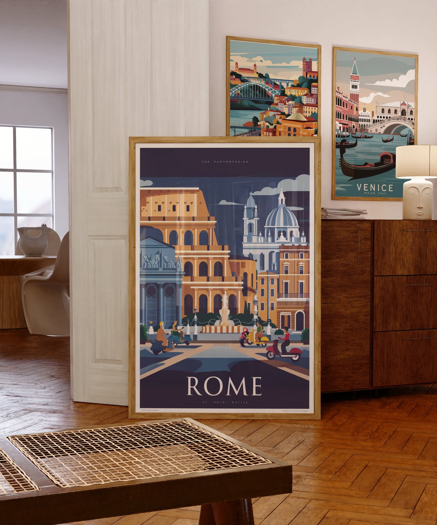 Rome city modern travel poster – downloadable printable wall décor artwork