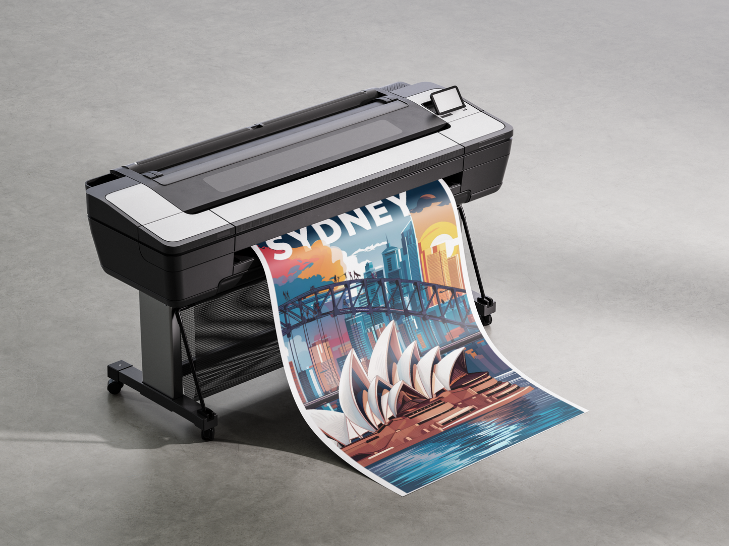 Sydney Opera House and Harbour Bridge – iconic Australia travel wall poster
