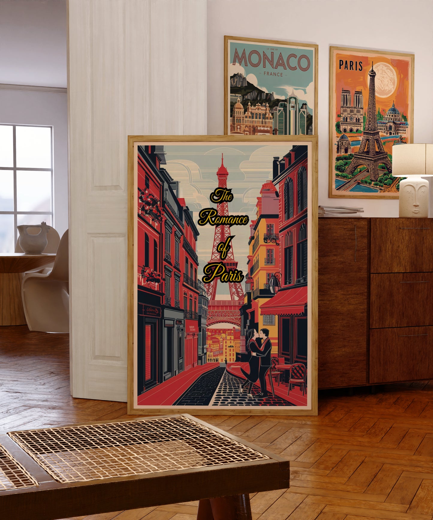 Eiffel Tower romantic Paris wall poster – perfect travel print for lovers


