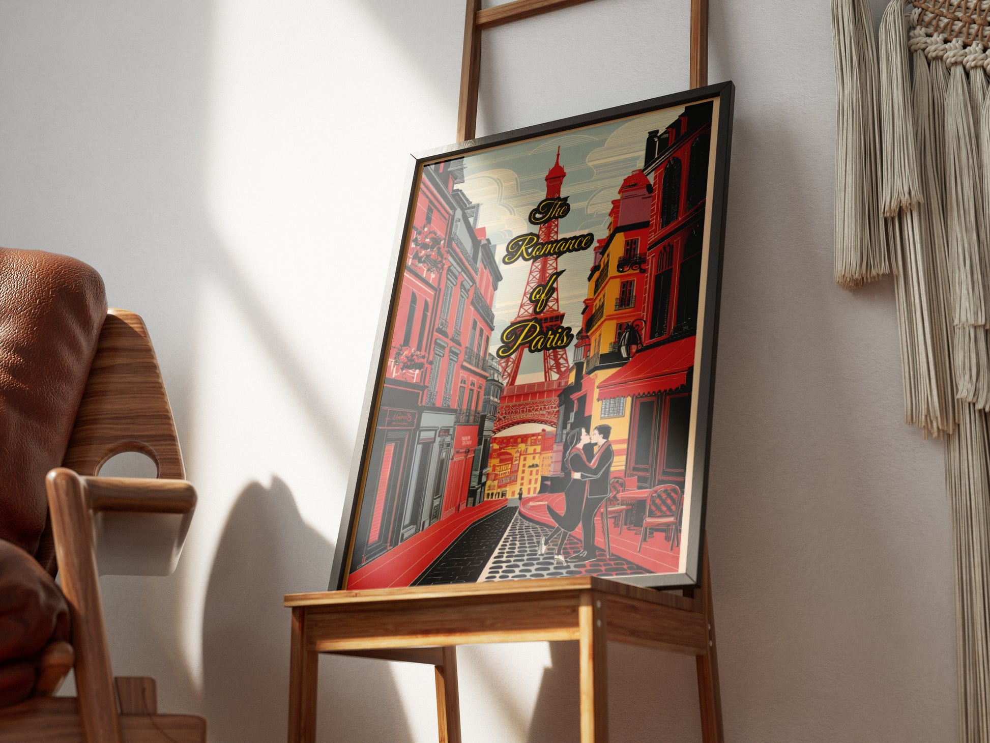 Eiffel Tower romantic Paris wall poster – perfect travel print for lovers


