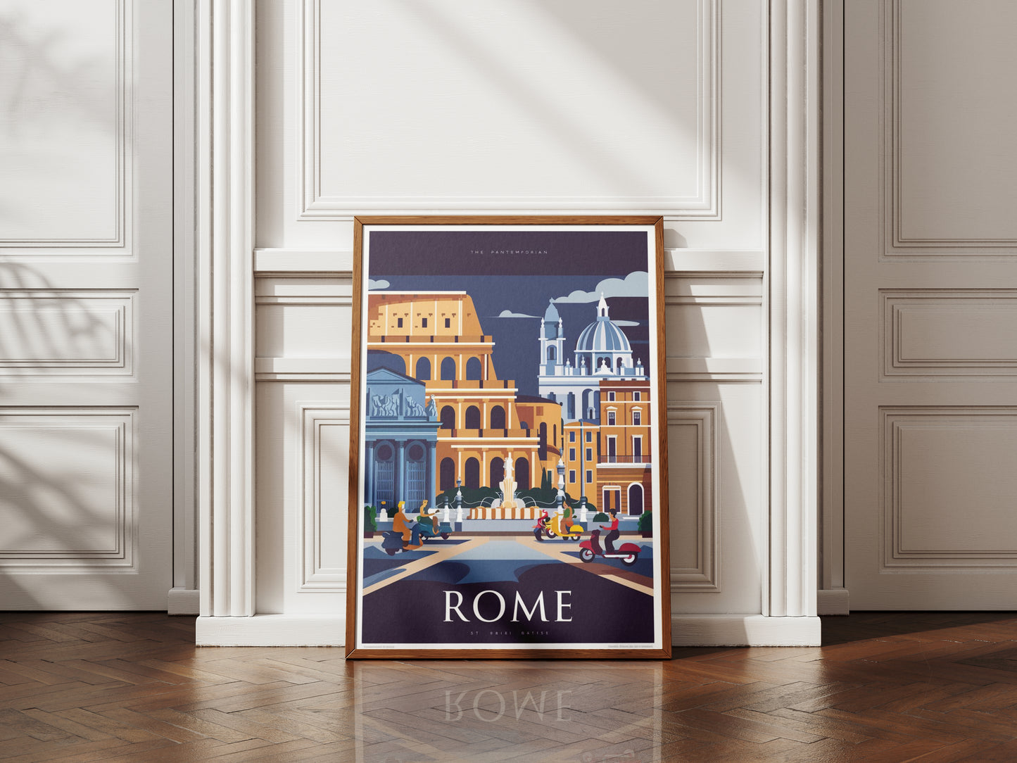 Rome city modern travel poster – downloadable printable wall décor artwork
