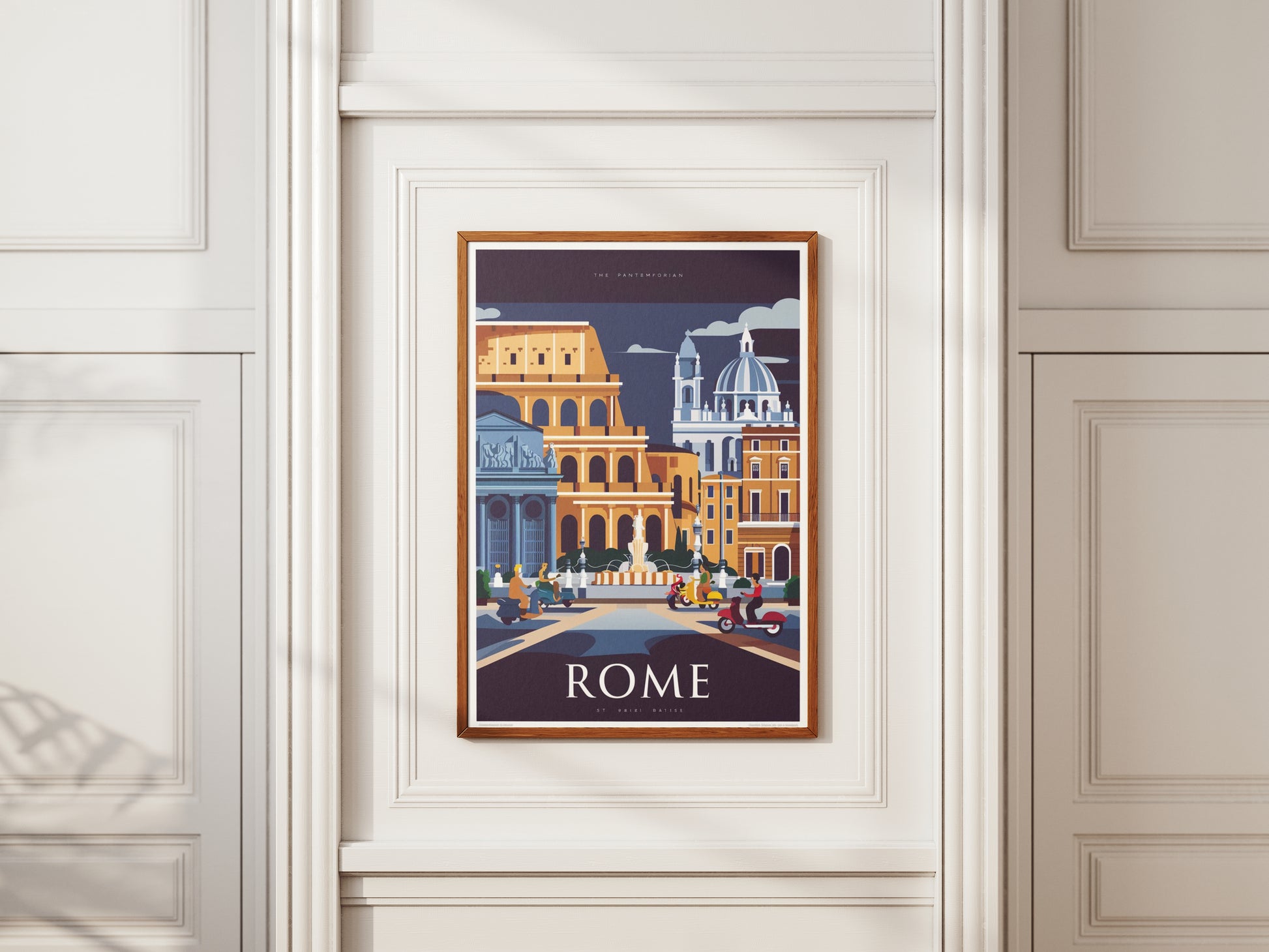 Rome city modern travel poster – downloadable printable wall décor artwork
