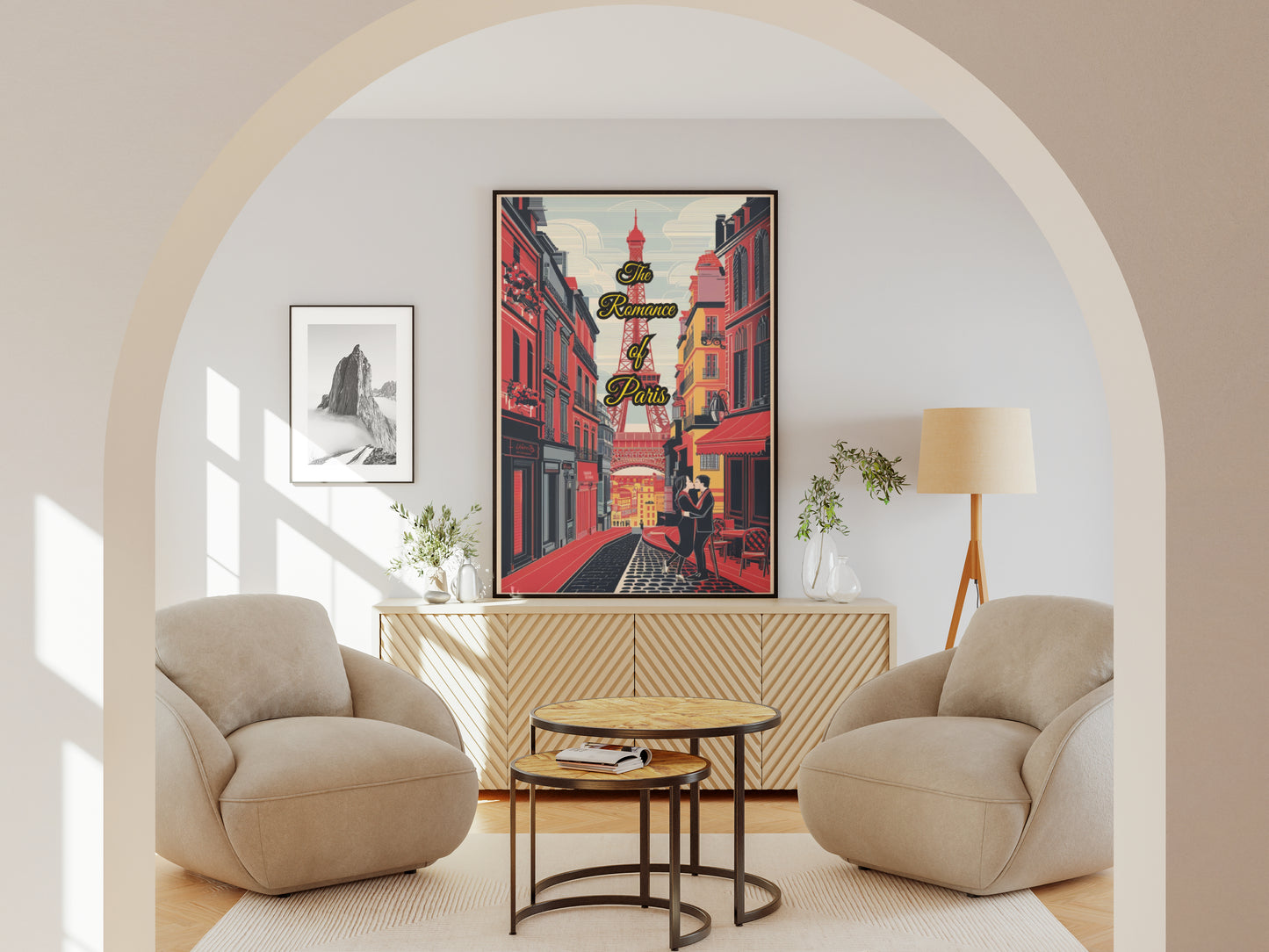 Eiffel Tower romantic Paris wall poster – perfect travel print for lovers


