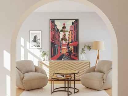 Eiffel Tower romantic Paris wall poster – perfect travel print for lovers


