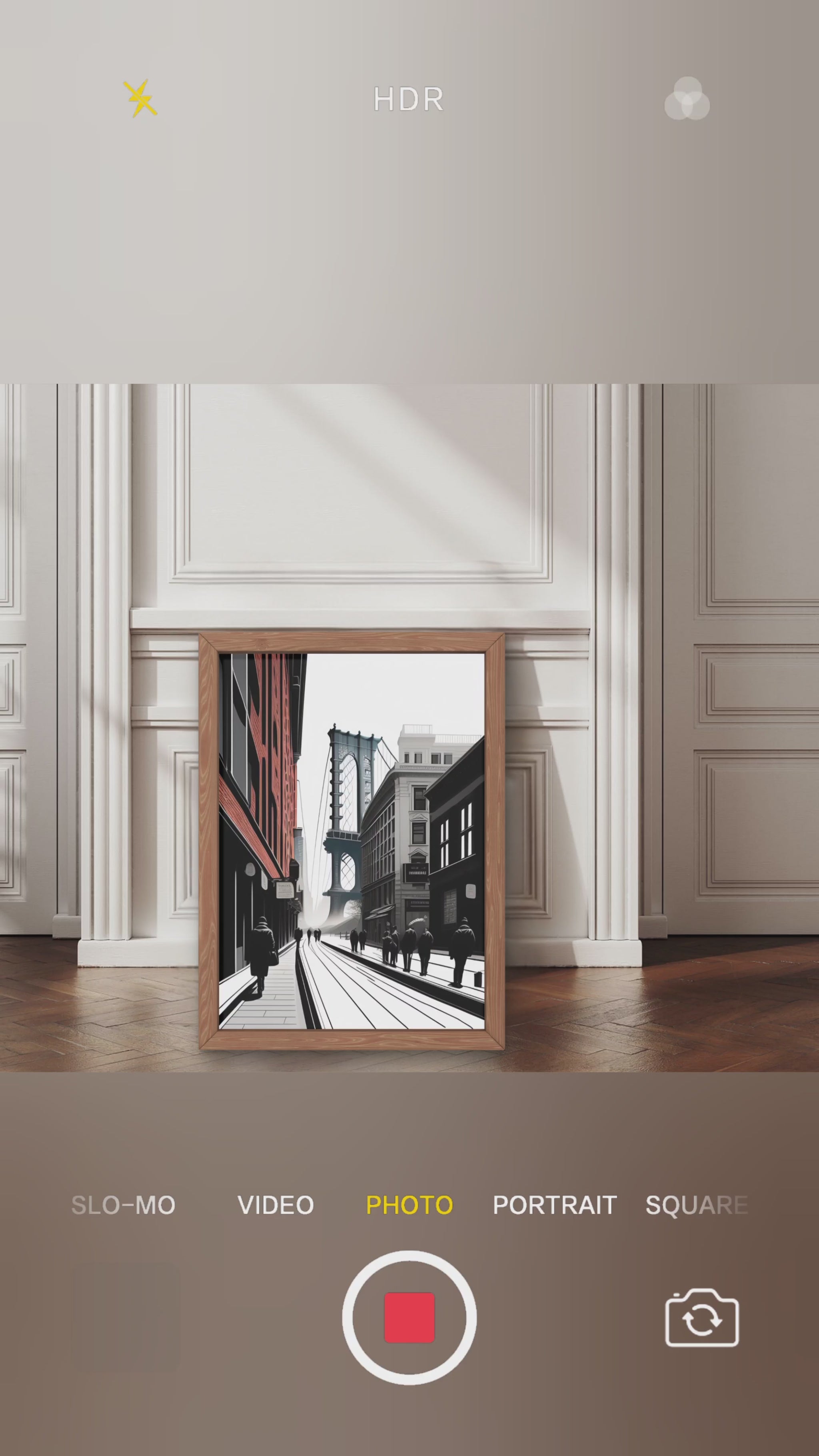 "Manhattan Bridge line art poster – iconic Brooklyn street illustration, minimalist digital PDF wall art download"

